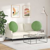  Jastučići za sjedenje 2 pcs Svijetlo zelena Ø60 x 21 cm Baršun | Eponuda.com