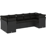  7-dijelni set vrtnih sofa od poliratana s jastucima crni Crna 62 x 62 x 69 cm | Shoptok.si