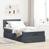 vidaXL otomanski okvir kreveta s madraca tamnosivi 80x200cm baršunasti | shoptok.hr