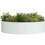  Prsten za saksiju Bijelo 80 x 80 x 20 cm Čelična vrata | shoptok.hr