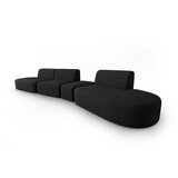 Milo Casa Črna sedežna garnitura iz šenilje desni kot 428 cm Paolo – | Shoptok.si