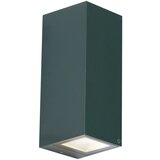 QAZQA Moderna stenska svetilka temno zelena 2-žarnice GU10 70mm IP54 - Baleno | Shoptok.si