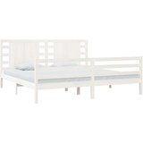  Posteljni okvir bel iz borovine 200x200 cm, (20647424) | Shoptok.si