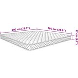 vidaXL madrac od memorijske pjene 200 x 180 x 17 cm | shoptok.hr