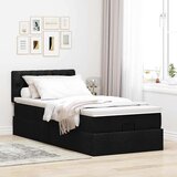 vidaXL Otomanski krevet s madracem crni 100x200 cm tkanine | shoptok.hr
