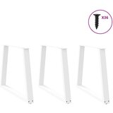  Noge za blagovaonski stol V-oblik 3 kom Bijele 80 x (72-73,3) cm Čelik | shoptok.hr