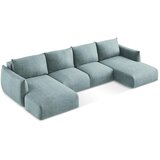 Makamii Plava sklopiva kutna garnitura (u obliku slova "U") Leila – | shoptok.hr