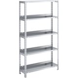 hofe Privijačen regal za dokumentacijo, pocinkan, višina regala 1500 mm, osnovni regal, širina x globina 750 x 300 mm | Shoptok.si