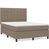 Maison Chic Box spring postelja - Vzmetna postelja z vzmetnico taupe 140x190 cm blago SL12948, (21883325) | Shoptok.si