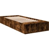  The Living Store Posteljni okvir dimljeni hrast 90x200 cm inženirski les - Posteljni Okvir, (21526574) | Shoptok.si
