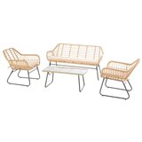 Hesperide SET VRTNOG NAMJEŠTAJA LAMBADA 135X75X230CM POLIESTER/POLIURETAN/ČELIK/RATAN/STAKLO GRAFITNO SIVA 4/1 Cijene