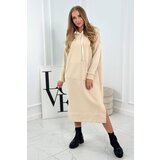 Kesi Long dress with hood light beige | Shoptok.si