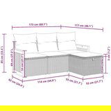vidaXL 4-dijelni set vrtnih sofa s jastucima bež od poliratana | shoptok.hr