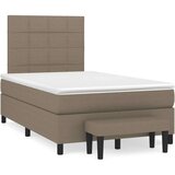  Box spring postelja z vzmetnico taupe 120x200 cm blago, (20883955) | Shoptok.si