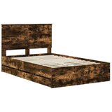  Konstrukcija postelje s predalom Dimljeni oreh 120 x 200 cm, (5000121523) | Shoptok.si