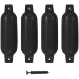 vidaXL Odbojniki za čoln 4 kosi črni 41x11,5 cm PVC Cene