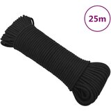 vidaXL Vrv za čoln popolnoma črna 3 mm 25 m polipropilen Cene