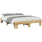 vidaXL Okvir kreveta bez madraca 135x190 cm puno drvo hrast | shoptok.hr