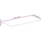 Stolna Mizna plošča z naravnim robom 140x60x3,8 cm trden mangov les, (21411975) | Shoptok.si