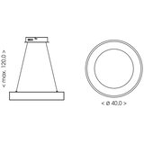 Brilagi LED prigušiva luster na sajli FALCON II LED/67W/230V, prečnik 40 cm, bež + daljinski upravljač | Eponuda.com