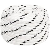 Pleteni brodski konop bijeli 16 mm x 50 m poliesterski | shoptok.hr