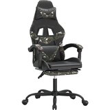  Gaming stol z oporo za noge črno in kamuflažno umetno usnje, (20699366) | Shoptok.si