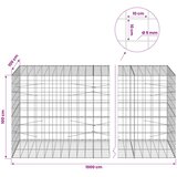  Gabion s žicom debljine 5 mm i mrežom 10x10 cm 1000x100x100 cm Slike