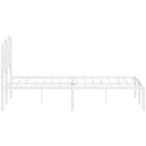  Metalni okvir za krevet s uzglavljem bijeli 120x200 cm | shoptok.hr