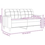 Dvosjed crvena boja vina 140 cm baršunasti | Eponuda.com
