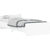 Maison Chic Posteljni okvir - Enojna postelja - Postelja za odrasle bel 90x190 cm inženirski les-J6222, (21773388) | Shoptok.si