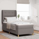  Podna opruga s madracem Tamno siva 90x190 cm Sivo-smeđa tkanina - Sivo-smeđa 80 x 200 cm S gumbima | shoptok.hr