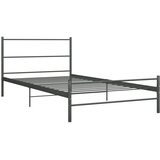  Okvir za krevet sivi metalni 90 x 200 cm | shoptok.hr