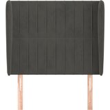  Uzglavlje s ušima tamnosivo 103x23x118/128 cm baršunasto | shoptok.hr