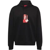 Hugo Sweater majica 'Dagunoso' crvena / crna / bijela