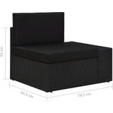 Poli 5-dijelna vrtna garnitura od poliratana crna | shoptok.hr