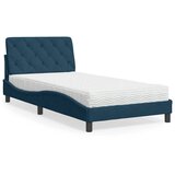  Krevet s madracem plavi 100 x 200 cm baršunasti | shoptok.hr