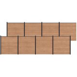 PANEL ograde 8 pcs WPC i aluminij Smeđa | shoptok.hr