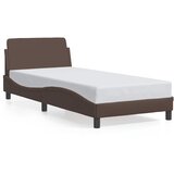  Okvir za krevet Dover smeđi 90x200 cm od umjetne kože | Eponuda.ba