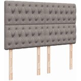  Krevet s oprugama i madracem smeđesivi 140 x 190 cm od tkanine | shoptok.hr