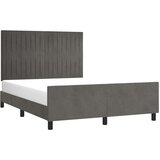  Posteljni okvir z vzglavjem temno siv 140x190 cm žamet, (20904053) | Shoptok.si
