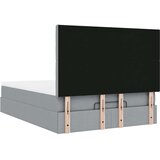 vidaXL Otomanski posteljni okvir z vzmetnico siv 140x200 cm blago | Shoptok.si