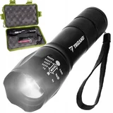 Alu. punjiva svjetiljka cree led T6 usb 300m crna