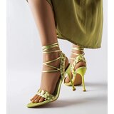 Gemre Green sandals adorned with pearls Grange | shoptok.hr