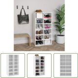 The Living Store Stojalo za čevlje belo 54x34x100,5 cm konstruiran les - Omarica Za Čevlje, (21744651) | Shoptok.si