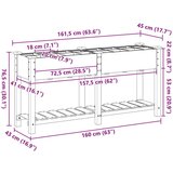 vidaXL Sadi i posude Prirodno drvo Puno drvo 161,5 x 45 x 76,5 cm | shoptok.hr