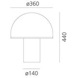 ARTEMIDE A006300 - Stona lampa ONFALE 1xE14/5W/230V + 1xE27/13W bela | Eponuda.com