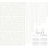  Zaslon za privatnost 100 x 50 x 180 cm Čelik Bijela | shoptok.hr