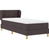 Box Postelja z vzmetnico - Temno rjava, 80x200 cm, Tkanina, (22083931) | Shoptok.si