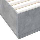  Okvir kreveta s LED svjetlima boja betona 90 x 200 cm drveni | shoptok.hr