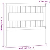  Uzglavlje za krevet 105,5 x 4 x 100 cm od masivne borovine | Eponuda.com
